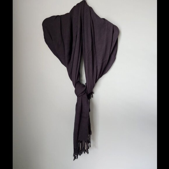 Black Jumbo Pashmina Wrap Scarf - Picture 1 of 6